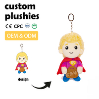 Porte-clés poupée personnalisé CE EN71 de 10-30 cm, pendentif décoratif, vêtements interchangeables, jouet en peluche de coton, personnalisation