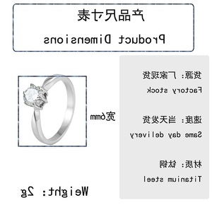 yunnique Unisex Diamond <b>Ring</b> <b>Silver</b> Claw Setting Engagement Fashion <b>Ring</b> Geometric Design Jewelry - Product Image 2
