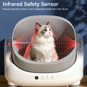 Bac à litière pour chat automatique autonettoyant, contrôlé par application intelligente, conception à ouverture supérieure, capacité <span class=keywords><strong>de</strong></span> 65 L, fonctionnement silencieux, sans odeur, gestion des <span class=keywords><strong>d</strong></span>échets - Product Image 6