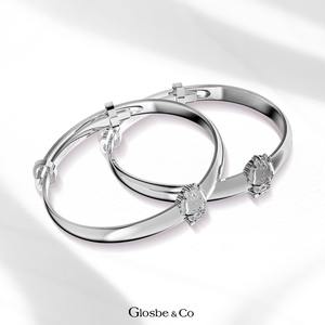 <b>Cute</b> Silver (Plated in Rose/Yellow/Platinum Gold) Pure Silver Children <b>Bracelets</b> - ''Giap Thin 2024'' BANGLES - Product Image 2