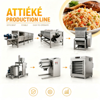 Meestverkochte 10 TPD Attieke productielijn, cassaveverwerkingsapparatuur voor Attieke productie in Ivoorkust
