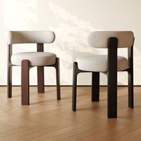 Chaise de salle à manger moderne en bois massif avec dossier rembourré en frêne blanc, légère, pour la maison et les salons