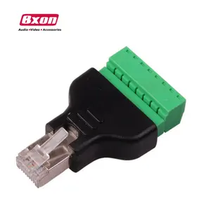 RJ45 8P8C Cat5 to Screw Terminal Adapter RJ45 Male To 8 Pin Connector RJ45 Connectors