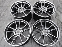 Jantes en alliage forgé de luxe à rayons en V brossées, ajustement agressif personnalisé, pour modèles sportifs M4 Corvette C8 Model S X