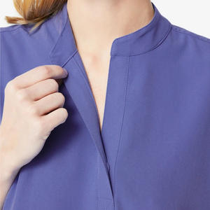 Ensemble de blouses d'hôpital unisexes en tissu coréen <span class=keywords><strong>Garancia</strong></span> Very Peri, à manches courtes, en gros, couleurs variées, designs d'uniformes d'infirmière - Product Image 3