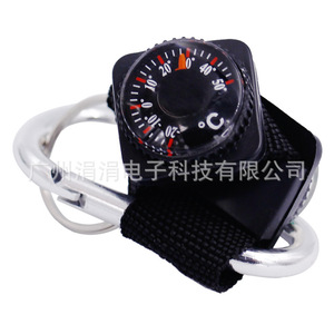 คาราบิเนอร์เข็มทิศแบบพกพาพร้อมเทอร์โมมิเตอร์สายคล้องคอตตอนพวงกุญแจอเนกประสงค์เครื่องมือนำทางกลางแจ้ง - Product Image 2