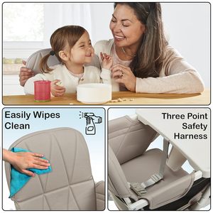 <span class=keywords><strong>Chaise</strong></span> haute portable multifonctionnelle réglable en plastique et métal pour bébé, mobilier enfant pliable, <span class=keywords><strong>rehausseur</strong></span> - Product Image 6