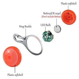 3 Modes Adjustments Battery USB Recharged Waterproof Pets <strong>Dogs</strong> Night <strong>Walking</strong> Safety LED Clip on Pendant <strong>Lights</strong> - Product Image 2