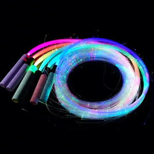 Fouet lumineux à fibres optiques LED 7 couleurs, jouet de rave, pour soirées dansantes et festivals de musique, super lumineux - Product Image 1