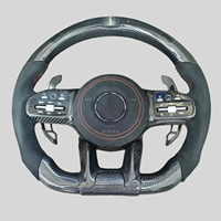 Volant en fibre de carbone LED AMG pour les séries Mercedes-Benz A, C, E, S, GT, CLS, CLA, GLE, GLS W205 W213 W166.
