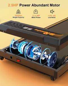 Tapis de course compact et portable pour la maison et le bureau, mini tapis de marche électrique pour sous le bureau ou le canapé, Loopband Onder Bureau - Product Image 3