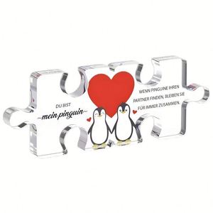 Valentine's Day Couple Gifts Male Female Friends Ornaments 2D Flat Acrylic Jigsaw <b>Puzzle</b> <b>Table</b> Desktop Decoration - Product Image 5