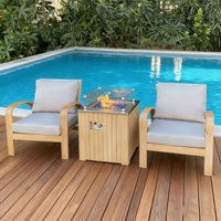Table carrée pour foyer à gaz de 21 pouces
