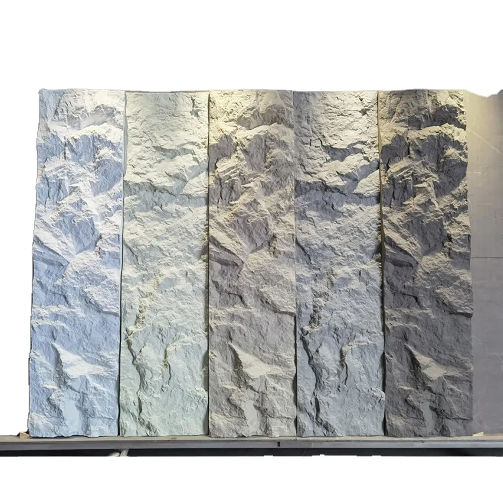 Pannello di elevazione della parete di pietra di pietra di ardesia di lusso in finta luce artificiale