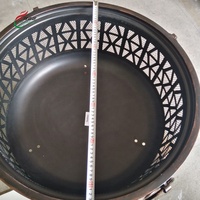 Penjualan terlaris lubang api baja hitam pembakar kayu bakar arang Brazier berkemah untuk taman luar ruangan