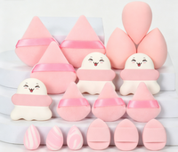 Ensemble de 18 éponges à maquillage en chocolat, éponge à poudre en velours, éponge de beauté pour le visage