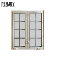 Fenêtre à battant Penjoy en aluminium à manivelle, ouverture vers l'extérieur, avec verre trempé, insonorisée et à rupture de pont thermique pour balcon de villa