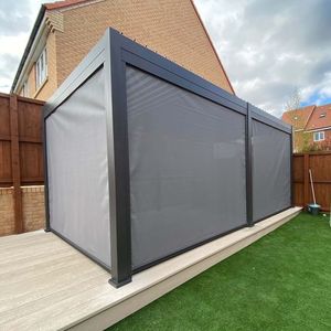 En gros, Stores verticaux motorisés intégrés à commande à distance, protection UV, coupe-vent, <span class=keywords><strong>pour</strong></span> extérieur - Product Image 3