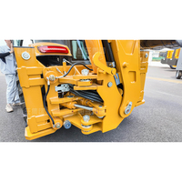 Diesel Backhoe Loader 7400kg 4000mm Kedalaman Penggalian 0.3m³ Excavator Bucket Traktor Loader Backhoe untuk Irigasi Pertanian