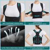 FSPG OEM Correcteur de Posture Respirant Réglable, Ceinture de Soutien Dorsal Femme Homme Soulagement de la Douleur, Redresseur de Dos Protecteur