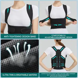 FSPG OEM Haltungscorrektor für Damen und Herren Haltungsunterstützungsgürtel zur Schmerzlinderung Rückenbegradigung atmungsaktiv verstellbarer Rücken