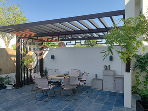 Pergola en alliage d'aluminium pour vignes, support <span class=keywords><strong>de</strong></span> plantes grimpantes, résistant à la rouille, imperméable et coupe-vent, pour <span class=keywords><strong>jardin</strong></span> et patio extérieur - Grande Vente - Product Image 3