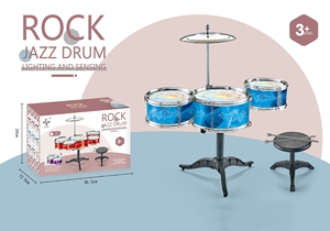 Wholesale Light Sensing Children Jazz <b>Drum</b> Kit Simulation Rock <b>Drum</b> Set With Stool For Musical Percussion Toy - Product Image 6