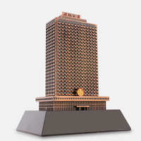 Nouveau design trophée métal bâtiment International bâtiment métallique souvenir articles personnalisés