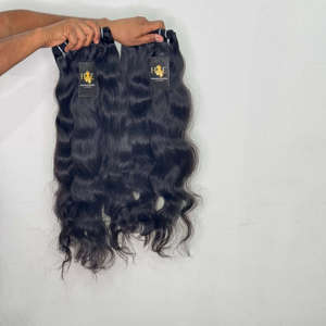ผมดิบแบบเรมี่บริสุทธิ์ผมแบบอินเดียผมหยิกยาวแบบหลวมๆแบบสองชั้น - Product Image 1