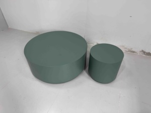 <span class=keywords><strong>Tavolino</strong></span> da Caffè Rotondo Convertibile Verde, Dimensioni e Colore Personalizzabili, <span class=keywords><strong>Design</strong></span> Moderno in <span class=keywords><strong>Legno</strong></span> per Soggiorno - Product Image 5