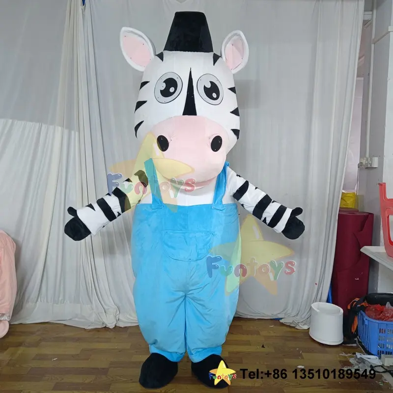 Funtoys novo estilo personalizado Madagascar zebra Marty mascote fantasia animal cosplay carnaval Halloween macacão para adulto