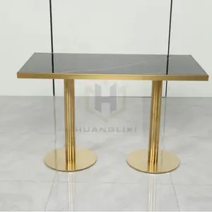 Mobiliário moderno de mesa de jantar para café, cor opcional, tamanho personalizado, conjunto de 5 móveis de cozinha para restaurante, marmore ao ar livre