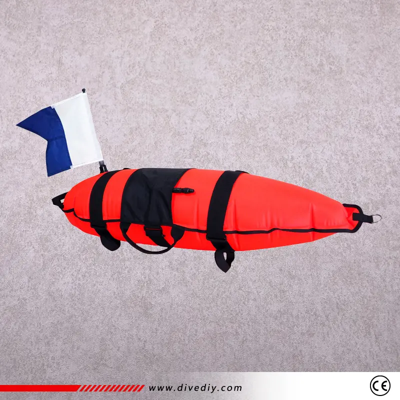 Torpedo boia flutuante com bandeira, para mergulho, mergulho, natação e mergulho livre