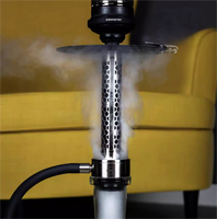 Panci Hookah Stainless Steel geometri, dengan desain sarang lebah berongga dengan kotak hadiah