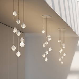 Lámparas Colgantes de Cerámica con Diseño de Pétalos de Magnolia para Interiores Modernos, Habitaciones, Restaurantes, Villas, con Escalera Dúplex, Estilo LOFT - Product Image 5