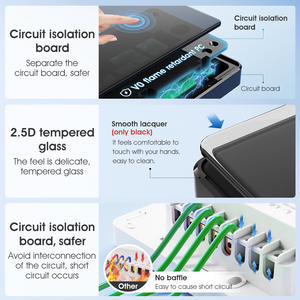 Interrupteur mural intelligent tactile Tuya 6 voies WiFi RF433 2,4 GHz 10A avec télécommande pour l'automatisation de toute la maison - Product Image 3