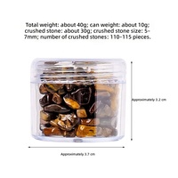 Vente en gros de copeaux de pierre naturelle percés, emballés en pot, copeaux de cristal polis avec trous pour la fabrication de bijoux DIY