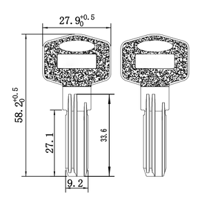 กุญแจทองเหลืองทั่วไปสำหรับเปลี่ยนกุญแจให้มีความแข็งแรงสูงกุญแจสำหรับจุดระเบิด/ล็อคประตูรถยนต์ - Product Image 6