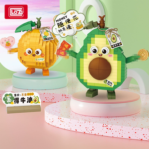 <span class=keywords><strong>LOZ</strong></span> 8821 Mini juegos de bloques de construcción electrodomésticos de dibujos animados ladrillos DIY música frutas modelo juguetes ensamblados decoraciones encantadoras - Product Image 4