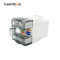 Connecteur mural RJ45 UTP non blindé personnalisé, type PC, pour bar Internet, avec prise Keystone Cat 6A