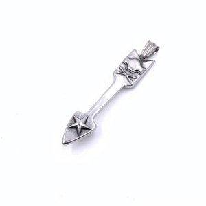 Pendentif flèche en acier inoxydable avec motif étoile, collier unisexe, cadeau pour hommes et femmes 2160112 - Product Image 3