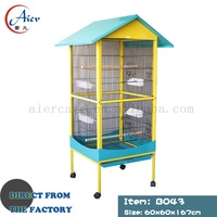 Cage à oiseaux en fer Aier B042, intérieur spacieux, boîte pour animaux écologique, 102x66x159cm, utilisation intérieure/extérieure, design antique, reproduction