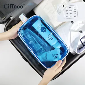 Factory Design Newest Customized Logo Durable Portable Large Capacity Tolietries Organize Clear Makeup Bag