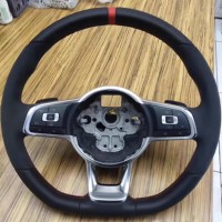Volante de Fibra de Carbono para Vw Sagitar G-TI, V W Golf MK6 Mk7 Mk8 Mk5 R Caddy Scirocco Polo Vento Beetle Jetta Seat
