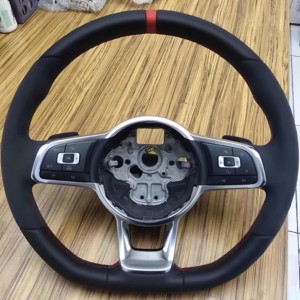 Volante de Fibra de Carbono para Vw Sagitar G-TI, V W Golf MK6 Mk7 Mk8 Mk5 R <span class=keywords><strong>Caddy</strong></span> Scirocco Polo Vento Beetle Jetta Seat - Product Image 3