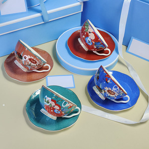 Taza de Café de Porcelana Fina de Lujo, Taza de Té de la Tarde Yanhong Peony, Caja de Regalo - Product Image 2