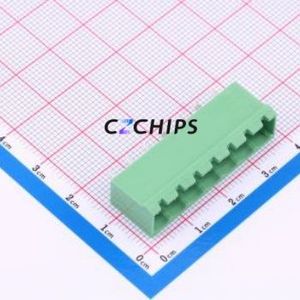 DB2EVC-5.0-7P-GN Plug-in Terminal Block Through hole,P=5mm Connector Board-to-Board / Socket - Closed 1x7P 5mm Green - Product Image 1