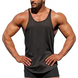 Cheap mens summer sleeveless Gym sports Vest Blank Bodybuilding Gym Stringer Tank Tops Vest