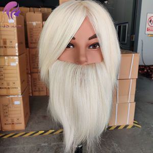 Professionnel 100% couleur blanche cheveux réels mannequin formation Mannequin enseignement pratique poupée tête factice pour la coloration Style de coupe - Product Image 1