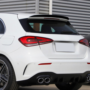 สปอยเลอร์หลัง Mercedes-Benz A-Class W177 สีดำเงา ลายคาร์บอนไฟเบอร์ ABS สำหรับฝากระโปรงท้าย รุ่นปี 2018+ แฮทช์แบ็ก AMG - Product Image 1